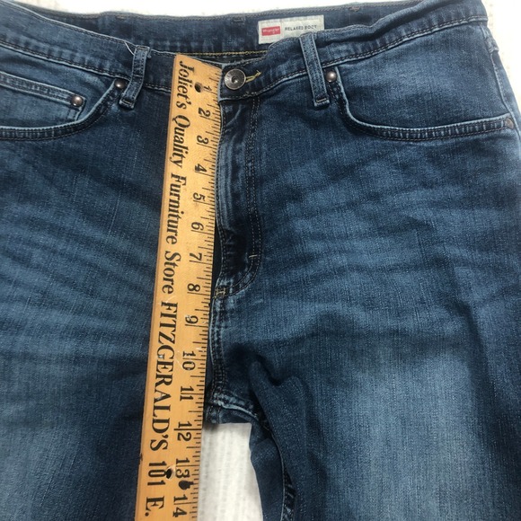 Wrangler Relaxed Boot Jeans Mens‎ Blue Denim Stretch Straight Fit Size 34/34 - Picture 6 of 10